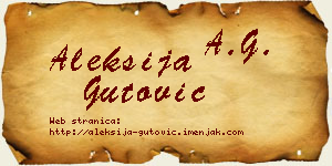 Aleksija Gutović vizit kartica